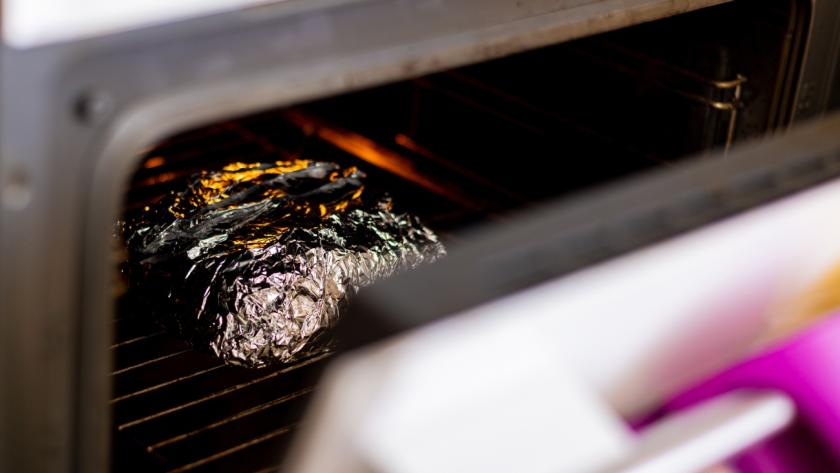 Oven With Aluminium Foil